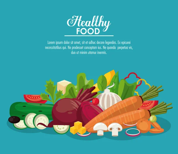 Infografía de alimentos saludables — Vector de stock