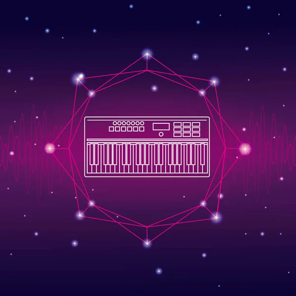 Concepto de música y tecnología — Vector de stock