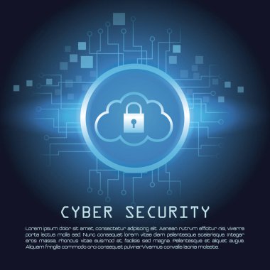 Siber Güvenlik afiş kavramı