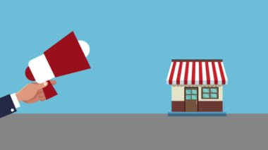 Mağaza ve alışveriş Hd animasyon