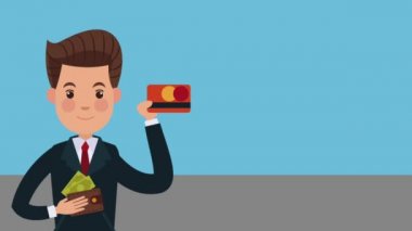 İşadamı para Hd animasyon ile