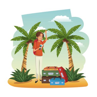 beach adlı genç bir kadın