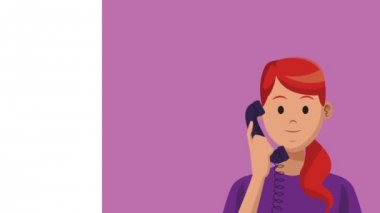 Çağrı Merkezi hizmeti Hd animasyon