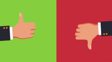 Yukarı ve aşağı Hd animasyon başparmak