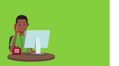 Teknik destek ve çağrı merkezi hizmeti Hd animasyon