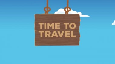 HD animasyon seyahat için zaman