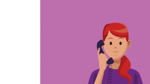 Call Center Service HD Animation — Stockvideo