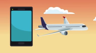 HD animasyon seyahat için zaman