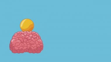 İnsan beyni ile fikir Hd animasyon