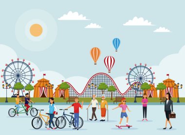 İnsanlar park manzarası