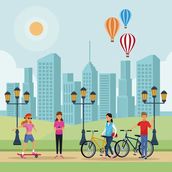 İnsanlar park manzarası