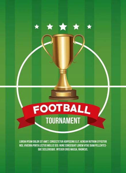 Futbol Turnuvası afiş — Stok Vektör