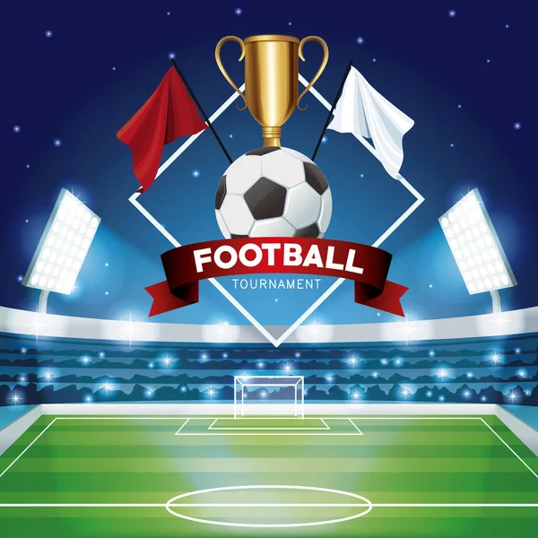 サッカー トーナメント グラフィック — ストックベクタ