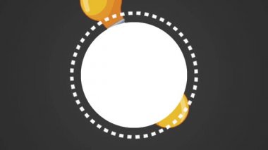 Ampul ışık ve büyük fikirler Hd animasyon