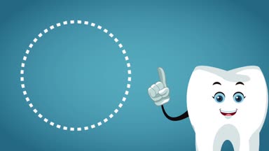 Diş çizgi film ve dişlerle ilgili sağlık bilgisi Hd animasyon