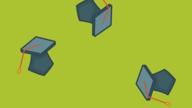 Eğitim ve mezuniyet arka plan Hd animasyon