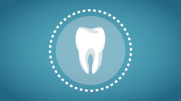 Higiene dentária e cuidados de animação HD — Vídeo de Stock