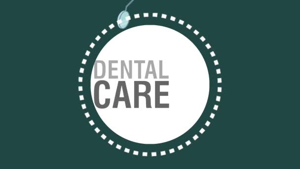 牙科护理和卫生高清动画 — 图库视频影像