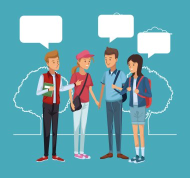 Arkadaş konuşuyor karikatür