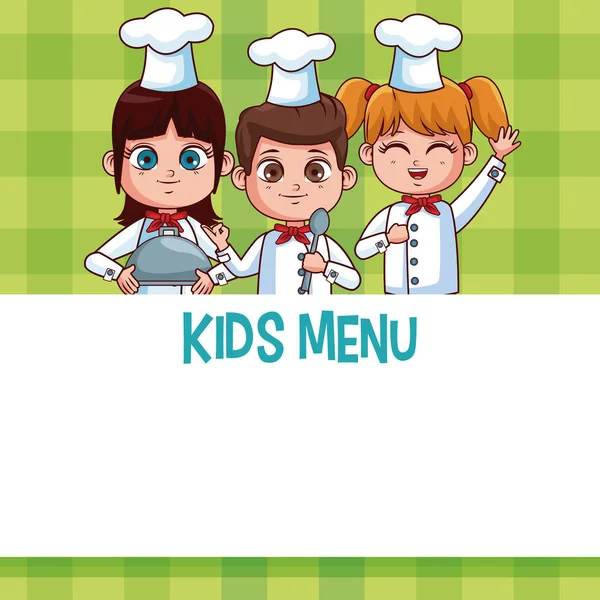 Kids menu template — Stock Vector