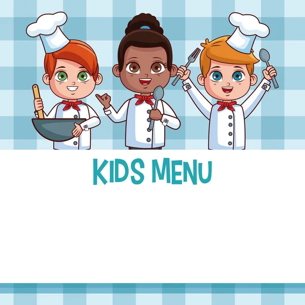 Kids menu template — Stock Vector