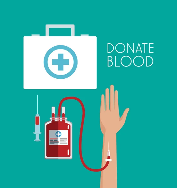 Darovat krev kampaň — Stockový vektor