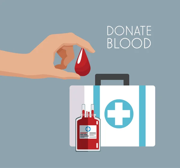 Darovat krev kampaň — Stockový vektor