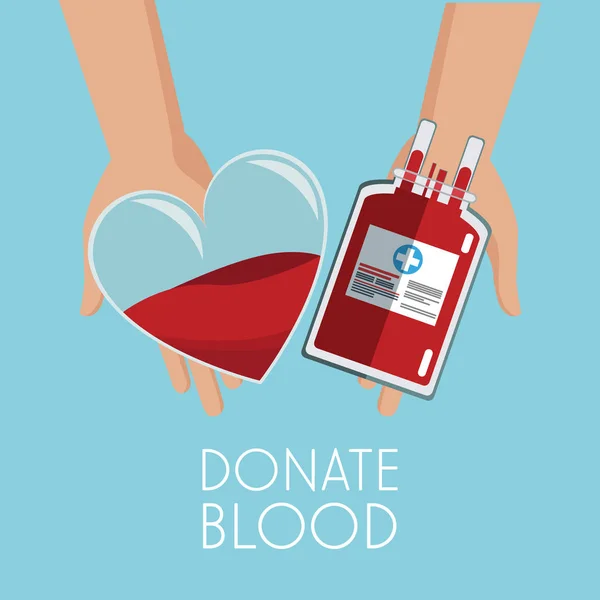 Blutspendeaktion — Stockvektor