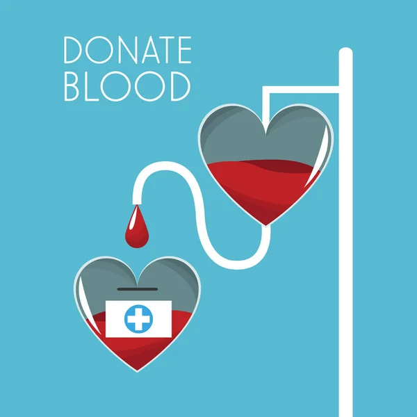 血のキャンペーンを寄付します。 — ストックベクタ