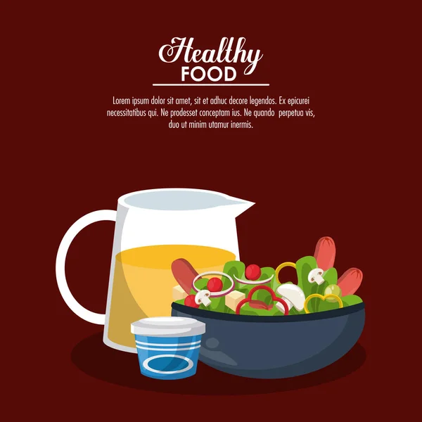 Healthy food information — Stock Vector