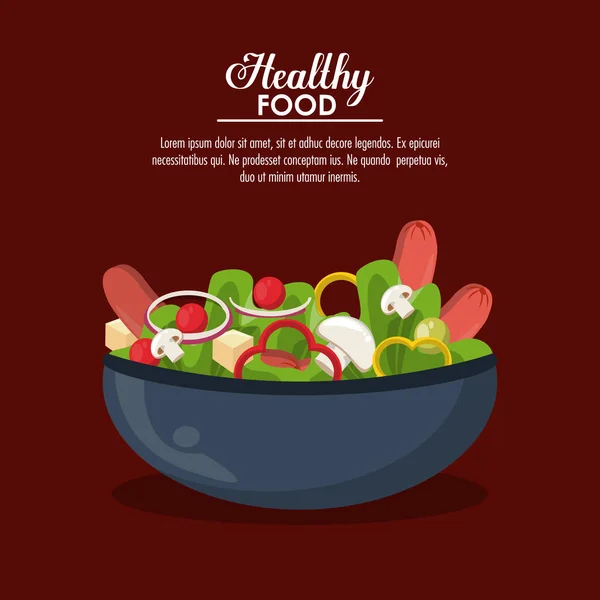 Informationen über gesunde Lebensmittel — Stockvektor