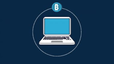 Bitcoin cryptocurrency para Hd animasyon sahneleri