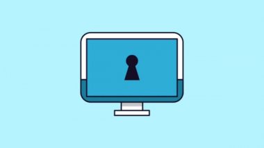 Güvenlik sistemi teknoloji Hd animasyon sahneleri