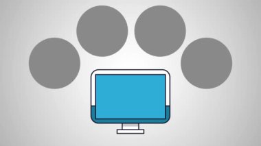 Bulut teknoloji Hd animasyon sahneleri bilgisayar