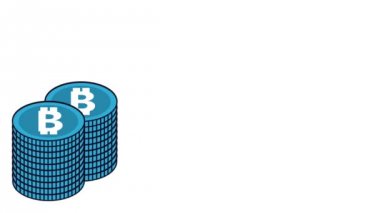 Bitcoin cryptocurrency para Hd animasyon sahneleri