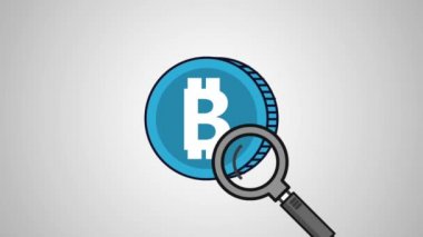 Bitcoin cryptocurrency para Hd animasyon sahneleri