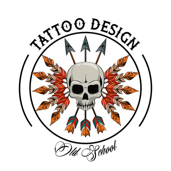 Τατουάζ στούντιο σχεδιασμού — Διανυσματικό Αρχείο