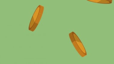 Arka plan Hd animasyon düşen paraları