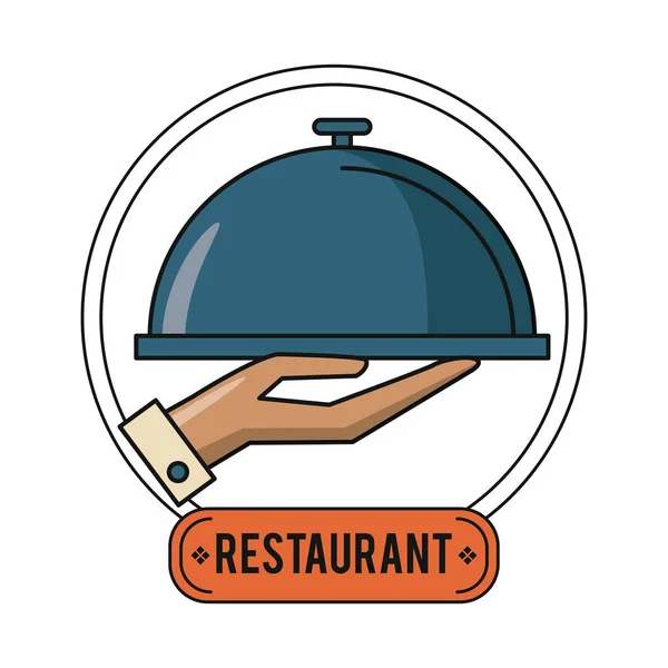 Conceito de restaurante e comida — Vetor de Stock