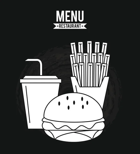 Concepto de menú restaurante — Archivo Imágenes Vectoriales