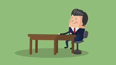 İşadamı çift çizgi film Hd animasyon