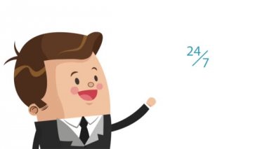 İşadamı çift çizgi film Hd animasyon