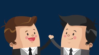 İşadamı çift çizgi film Hd animasyon