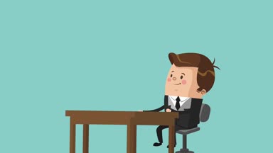 İşadamı çift çizgi film Hd animasyon