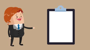 İşadamı çift çizgi film Hd animasyon