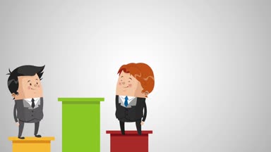 Müzakere işadamları Hd animasyon çizgi film