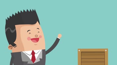 Executive işadamı çizgi film Hd animasyon