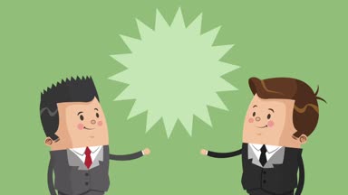 Başarılı businessmens Hd animasyon çizgi film