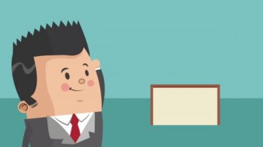 İşadamı çift çizgi film Hd animasyon