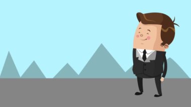 İşadamı çift çizgi film Hd animasyon